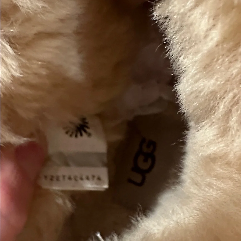 UGG Tan Suede Ankle Boots with Fur Lining